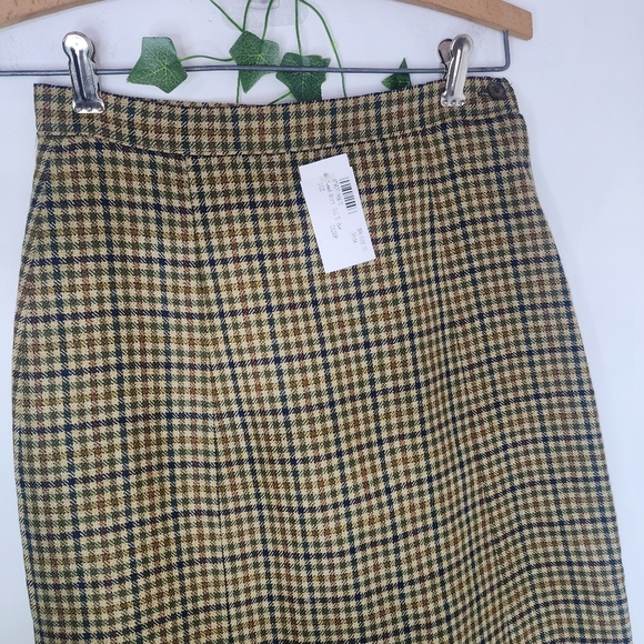 Blarney Woollen Mills Pure Wool Houndstooth Skirt Ireland NWT - Picture 5 of 10